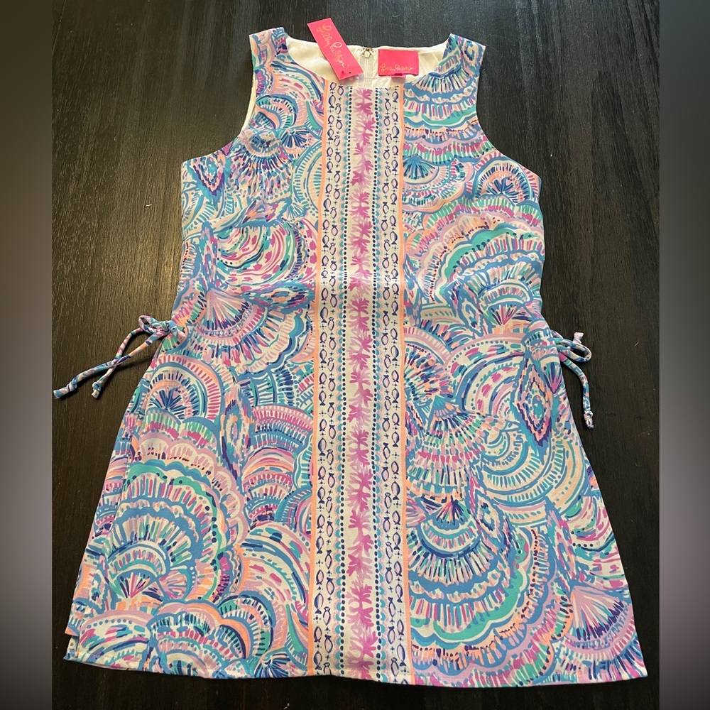 LILLY PULITZER Donna Romper Happy As Clam Engineered Romper Blue Pink Summer NEW